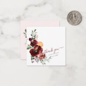 PixDezines Waterverf Marsala Red Autumn Love Notitiekaartje (Voorkant / Achterkant in situ)