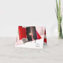 PixDezines Waterverf Mitzvah dank u, Rood Zwart