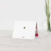 PixDezines Waterverf Mitzvah dank u, Rood Zwart Bedankkaart (Achterkant)