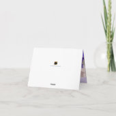 PixDezines Waterverf Mitzvah dank u, Violet Bedankkaart (Achterkant)