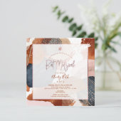 PixDezines Waterverf Modern Abstract Bat Mitzvah Kaart (Staand voorkant)