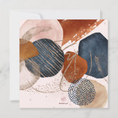 PixDezines Waterverf Modern Abstract Bat Mitzvah Kaart (Achterkant)