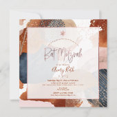 PixDezines Waterverf Modern Abstract Bat Mitzvah Kaart (Voorkant)