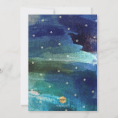 PixDezines Waterverf Modern Art Bar Mitzvah Kaart (Achterkant)