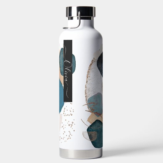 PixDezines Waterverf Moderne Abstracte regeling Waterfles (Rechts)