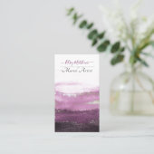 PixDezines Waterverf Moderne golven, Bergundy+Silv Visitekaartje (Staand voorkant)