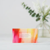 PixDezines Waterverf Moderne golven, zonsopgang Visitekaartje (Staand voorkant)