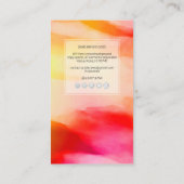 PixDezines Waterverf Moderne golven, zonsopgang Visitekaartje (Achterkant)