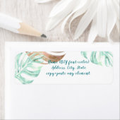 PixDezines Waterverf Monstera Leaves, Blauwgroen G Etiket (Insitu)