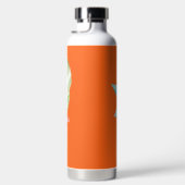 PixDezines Waterverf Oranje Cymbidium Orchid Waterfles (Rechts)