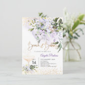 PixDezines Waterverf Paars Gum Brunch Bubble Kaart (Staand voorkant)