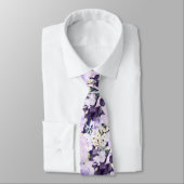 PixDezines Waterverf Paarse Rozen DIY achtergrond Stropdas (Gebonden)