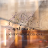 PixDezines Waterverf Paarse Rozen Hydrangeas Raamsticker (Vel 2)