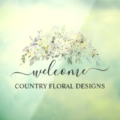 PixDezines Waterverf Paarse Rozen Hydrangeas Raamsticker (Vel 3)