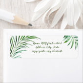 PixDezines Waterverf Palm Fronds, Griekenland Etiket (Insitu)