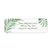 PixDezines Waterverf Palm Fronds, Griekenland Etiket (Voorkant)