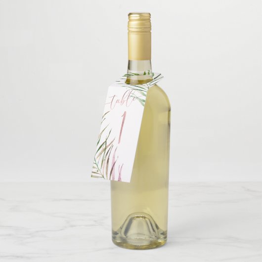 PixDezines Waterverf Palm Fronds, Griekenland Flessenhanger (Schuin)