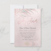 PixDezines Waterverf Palms Baby shower Kaart (Voorkant)