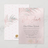 PixDezines Waterverf Palms Baby shower Kaart (Voorkant / Achterkant)