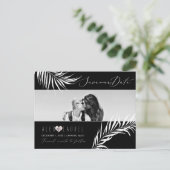 PixDezines Waterverf Palms, Sla de datum op Briefkaart (Staand voorkant)