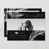 PixDezines Waterverf Palms, Sla de datum op Briefkaart (Voorkant / Achterkant)