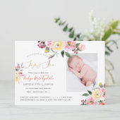 PixDezines Waterverf Pastel Gele rozen Sip+See Kaart (Staand voorkant)