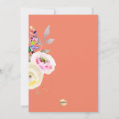 PixDezines Waterverf Pastel Rozen, geel + koraal Kaart (Achterkant)