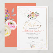 PixDezines Waterverf Pastel Rozen, geel + koraal Kaart (Voorkant / Achterkant)