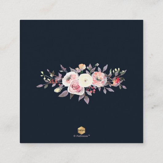 PixDezines Waterverf Pastel Rozen Informatiekaartje (Achterkant)