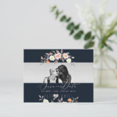 PixDezines Waterverf Pastel Rozen, Save the Date Briefkaart (Staand voorkant)