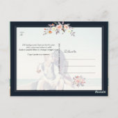 PixDezines Waterverf Pastel Rozen, Save the Date Briefkaart (Achterkant)