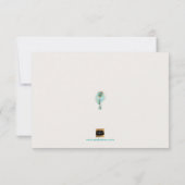 PixDezines Waterverf Peacock Plume/save our date Kaart (Achterkant)