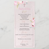 PixDezines Waterverf Peonies Baptême Frans Menu (Achterkant)