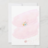 PixDezines Waterverf Peonies DIY eventBabydouche Kaart (Achterkant)