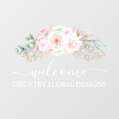 PixDezines Waterverf Peonies Eucalyptus Raamsticker (Vel)