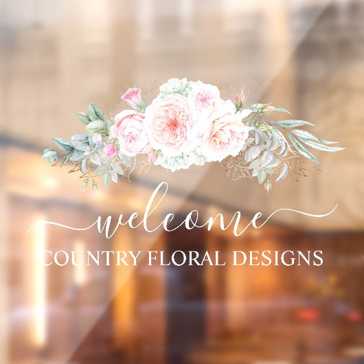 PixDezines Waterverf Peonies Eucalyptus Raamsticker (Vel 2)