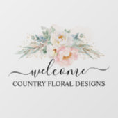 PixDezines Waterverf Peonies Eucalyptus Raamsticker (Vel)