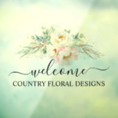 PixDezines Waterverf Peonies Eucalyptus Raamsticker (Vel 3)