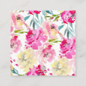 PixDezines Waterverf Peonies Recipe Verzoek Informatiekaartje (Achterkant)