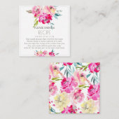 PixDezines Waterverf Peonies Recipe Verzoek Informatiekaartje (Voorkant / Achterkant)