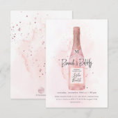 PixDezines Waterverf Pink Champagne Brunch Bubble Kaart (Voorkant / Achterkant)