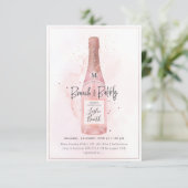 PixDezines Waterverf Pink Champagne Brunch Bubble Kaart (Staand voorkant)