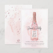 PixDezines Waterverf Pink Champagne Brunch Bubble Kaart (Voorkant / Achterkant)