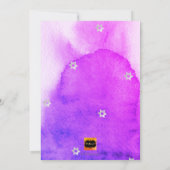 PixDezines Waterverf Pink+Platinum Bat Mitswa Kaart (Achterkant)