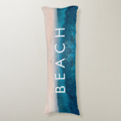 PixDezines waterverf PINK SAND BEACH Lichaamskussen (Voorkant Verticaal)