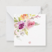 PixDezines Waterverf Plum Summer Rozen Notitiekaartje (Achterkant)