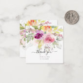 PixDezines Waterverf Plum Summer Rozen Notitiekaartje (Voorkant / Achterkant in situ)