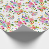 PixDezines Waterverf Ranunculus | DIY-achtergrond Cadeaupapier (Hoek)