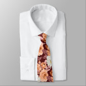PixDezines Waterverf Roest Oranje Rozen Herfst Stropdas (Gebonden)