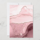 PixDezines Waterverf Roos Gouden Agaat Doopsel Kaart (Achterkant)